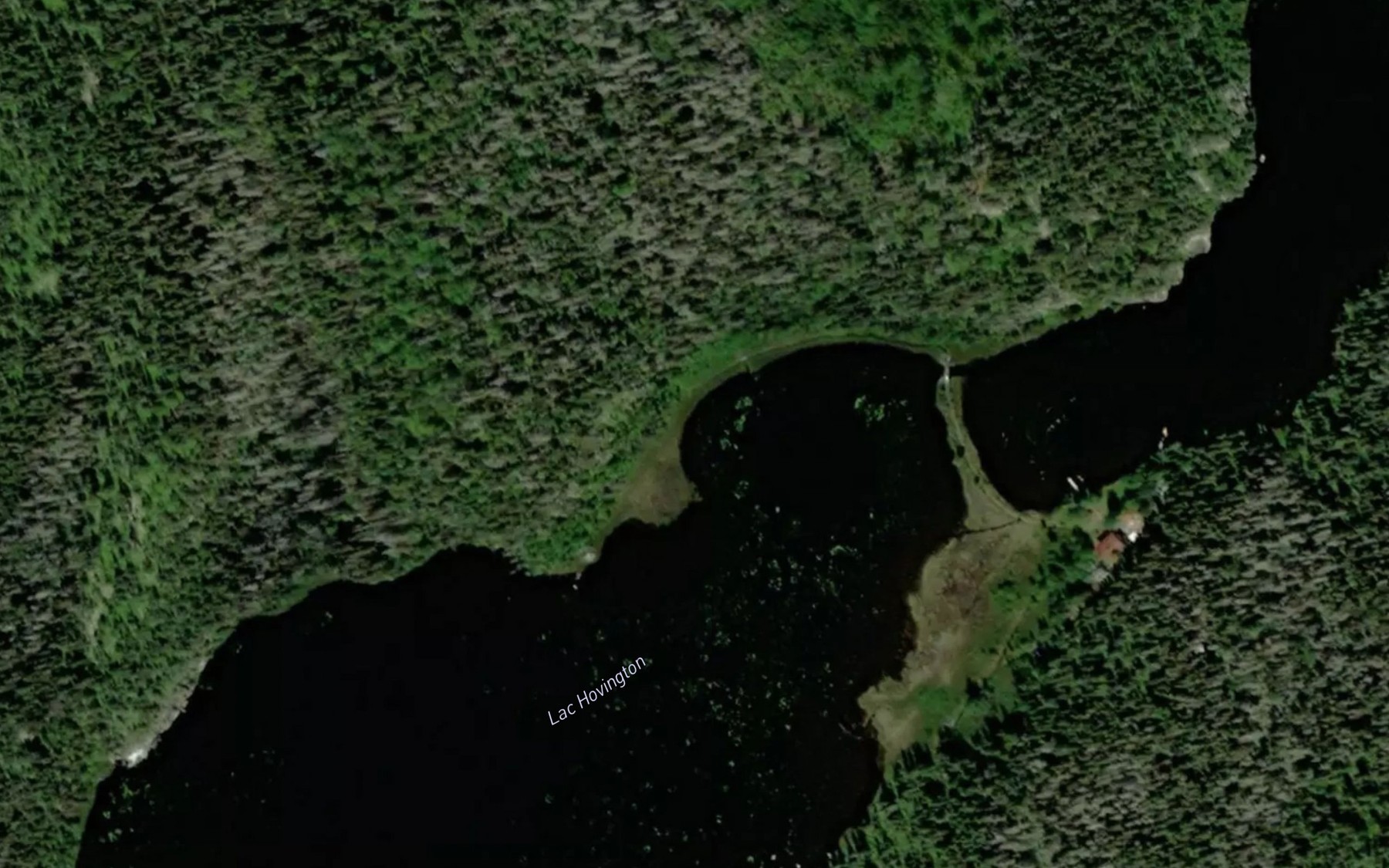 Satellite map of the Lac Hovington