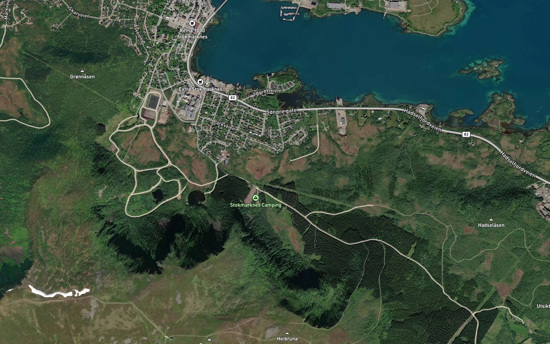 Satellite map of the Massahaugelva
