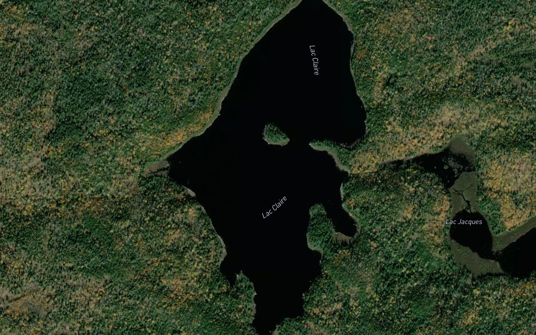 Satellite map of the Lac Claire