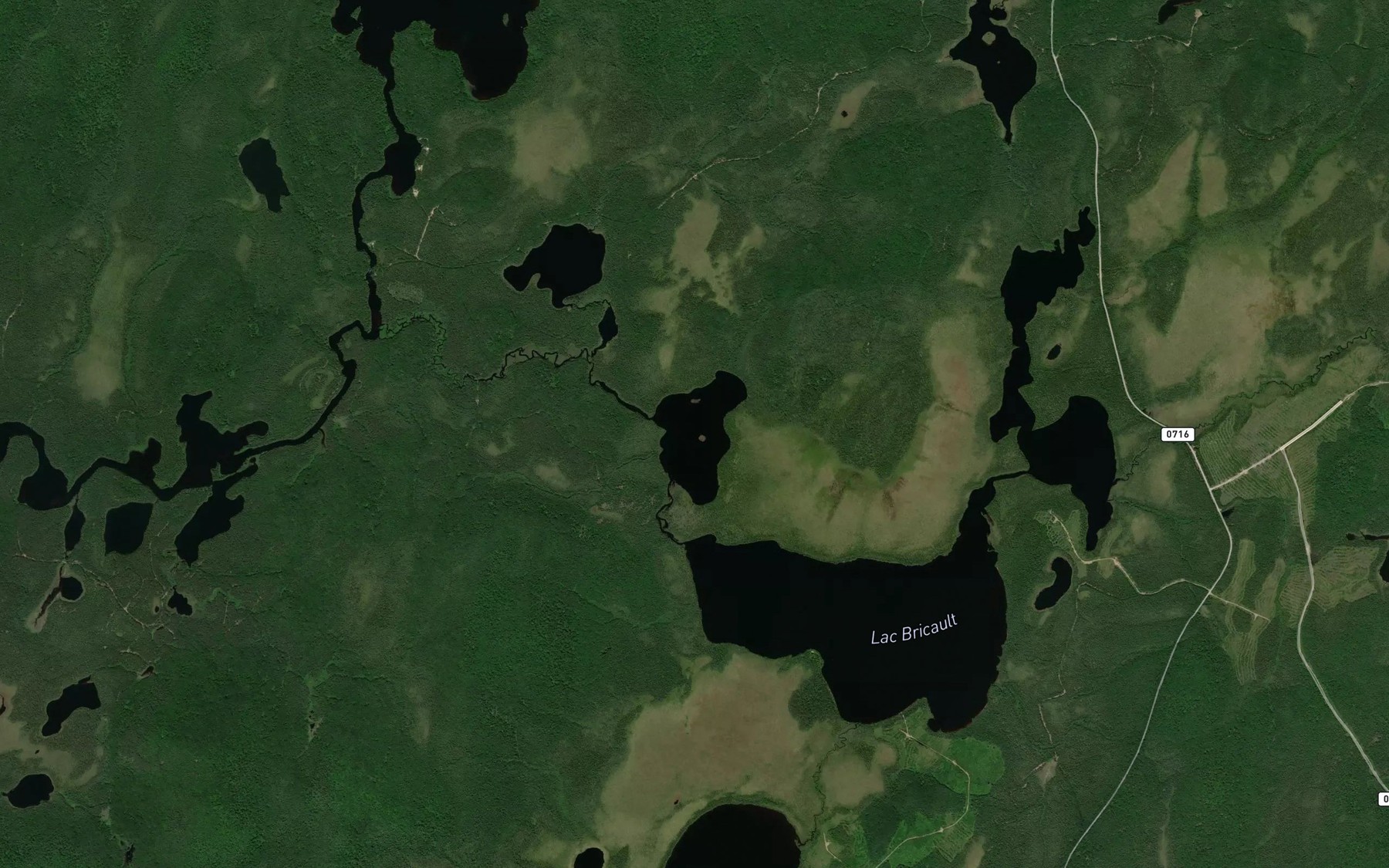 Satellite map of the Lac du Tetras