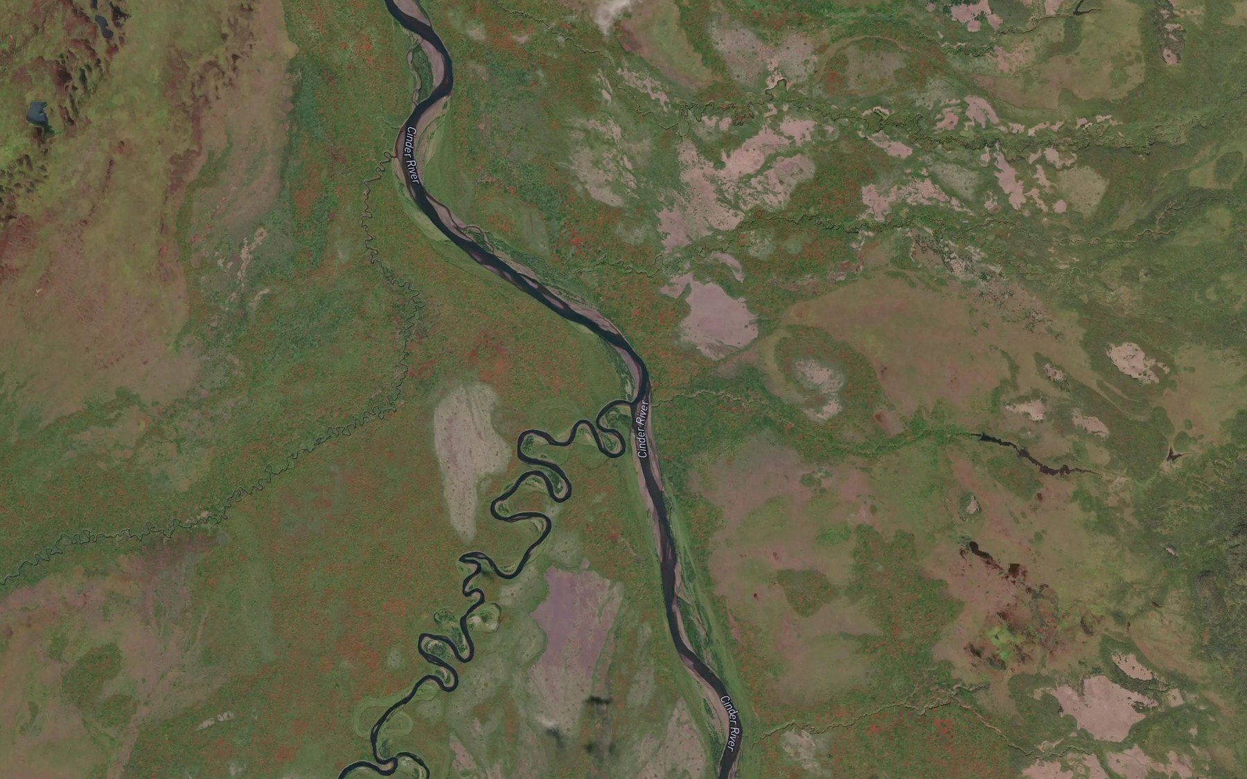 Satellite map of the Lava Creek