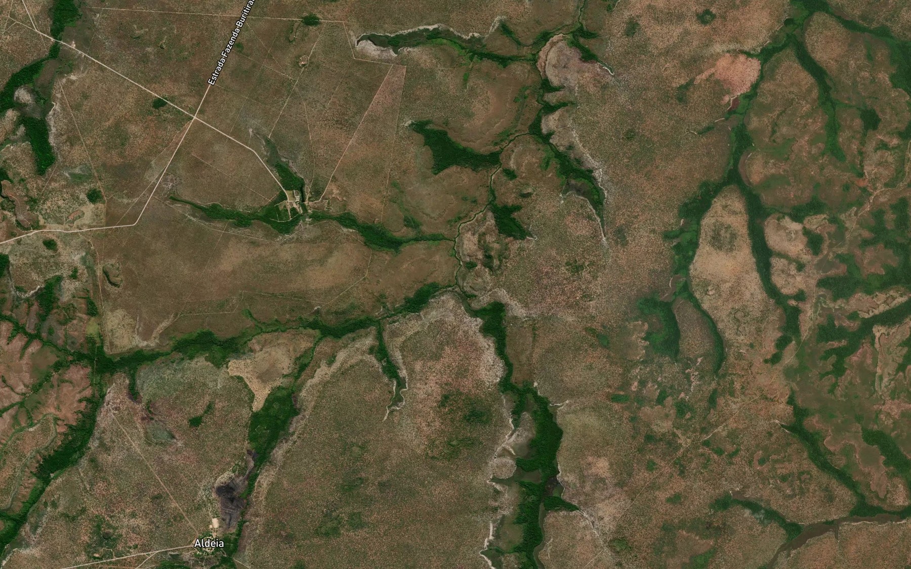 Satellite map of the Corrego Cabeceira Grossa