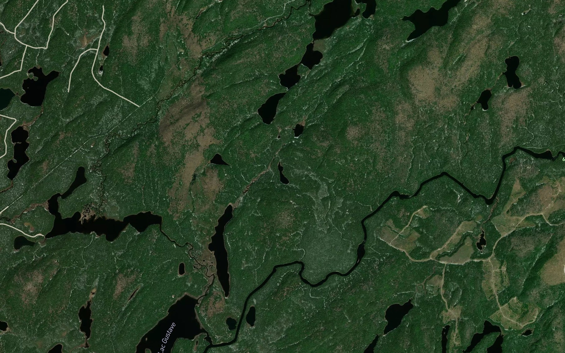 Satellite map of the Lac du Verdier
