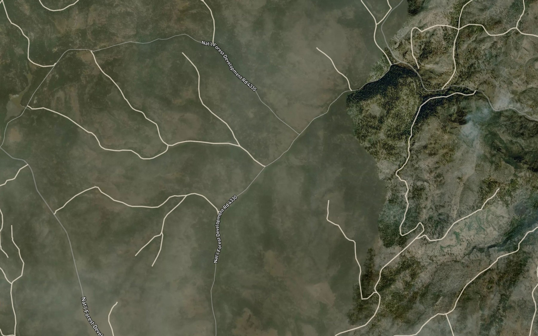 Satellite map of the Lost Guard Creek