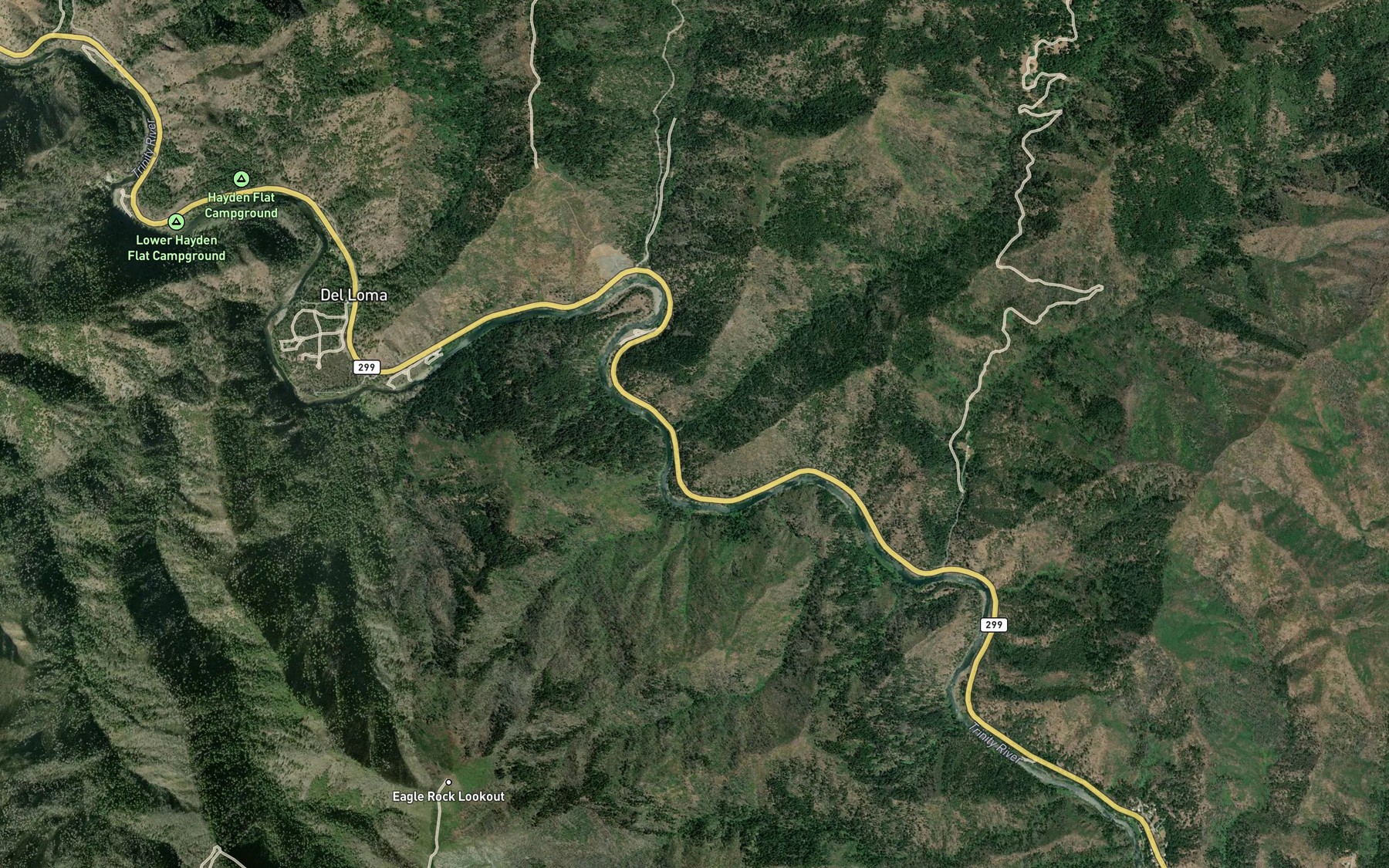 Satellite map of the Little French Creek
