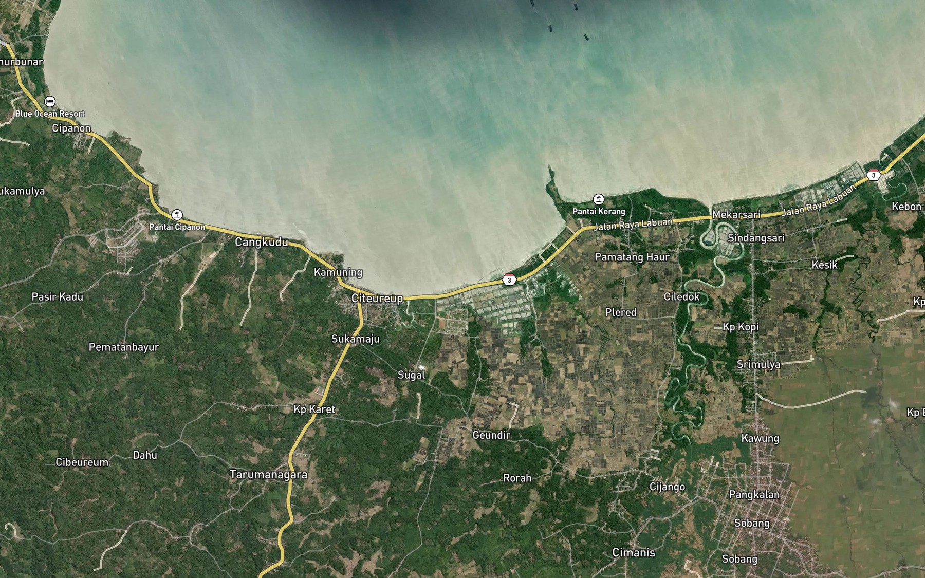 Satellite map of the Ci Tapis