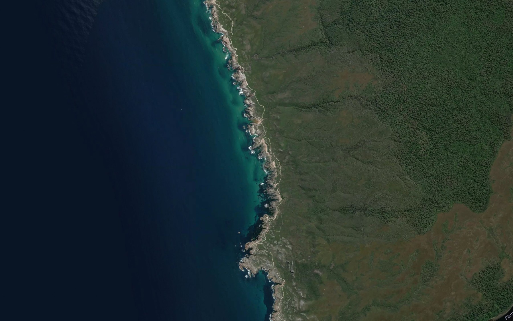 Satellite map of the Ford Creek