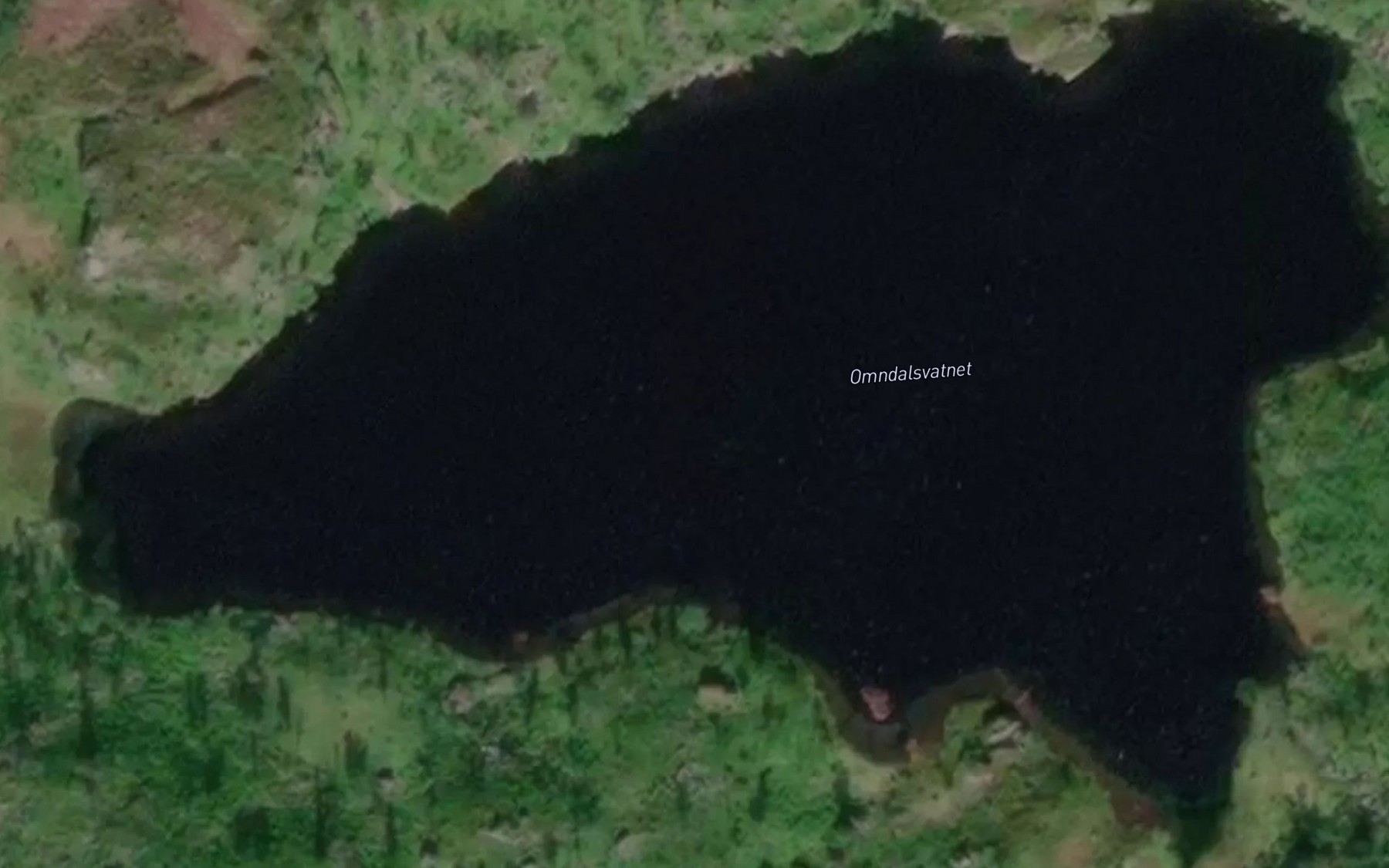 Satellite map of the Omndalsvatnet