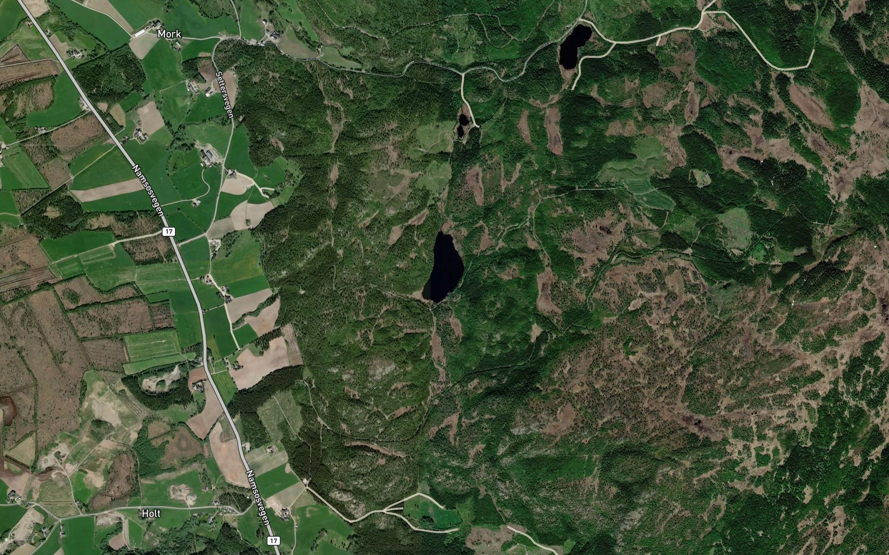 Satellite map of the Storaunvatnet