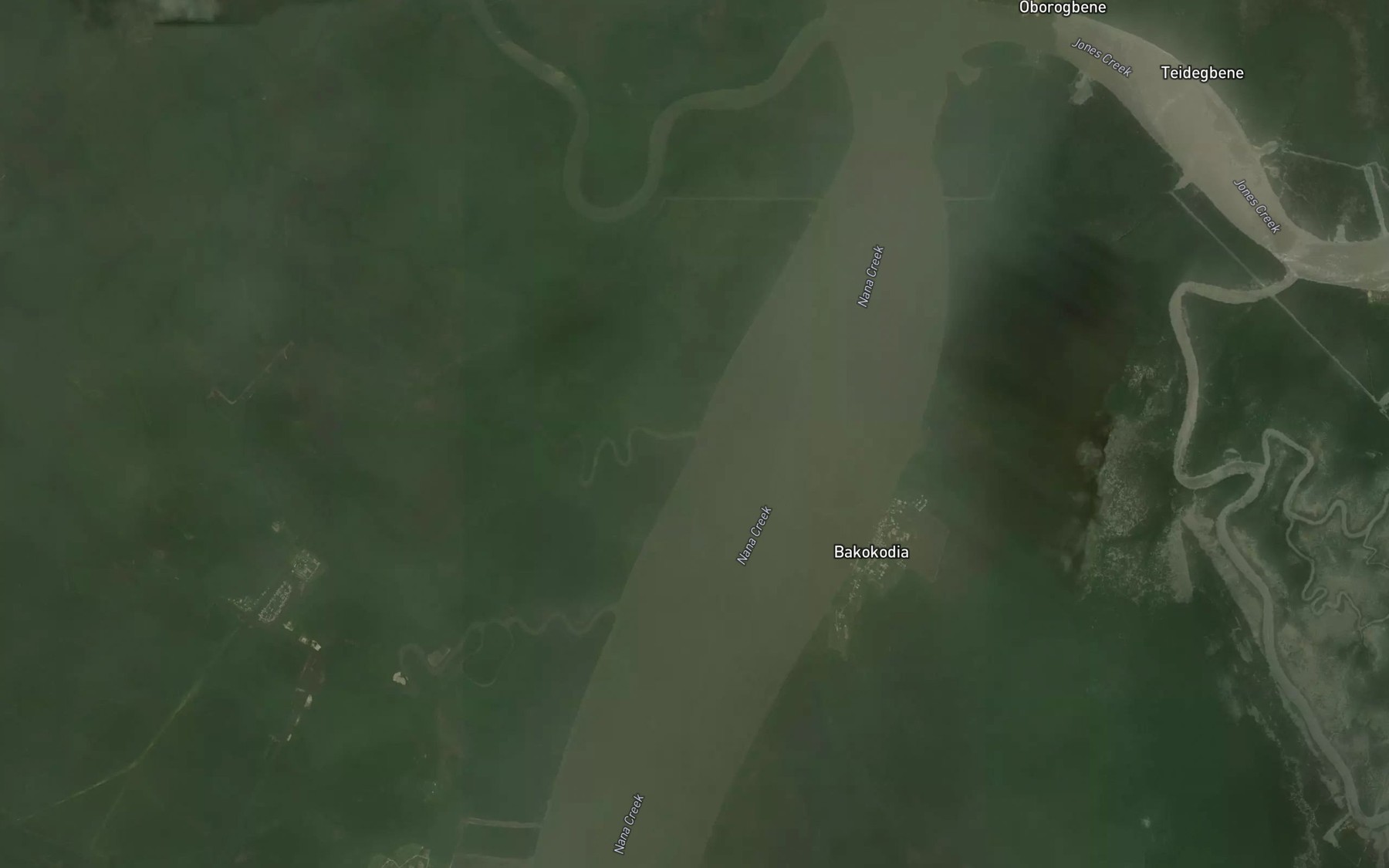 Satellite map of the Kalalagwua Creek