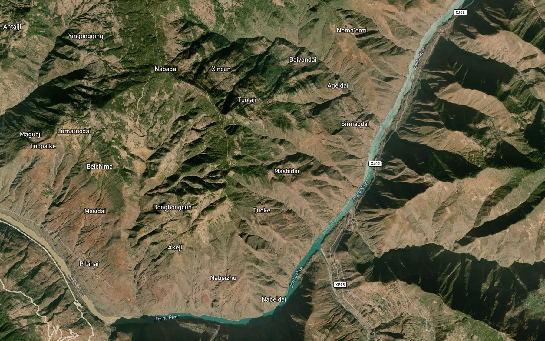 Satellite map of the Pao Jiang