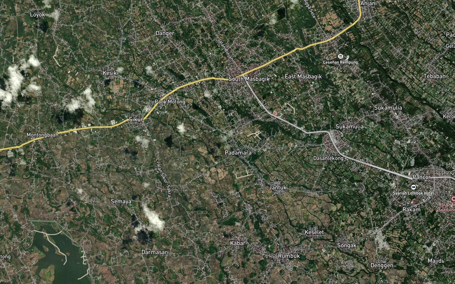Satellite map of the Kokok Polong
