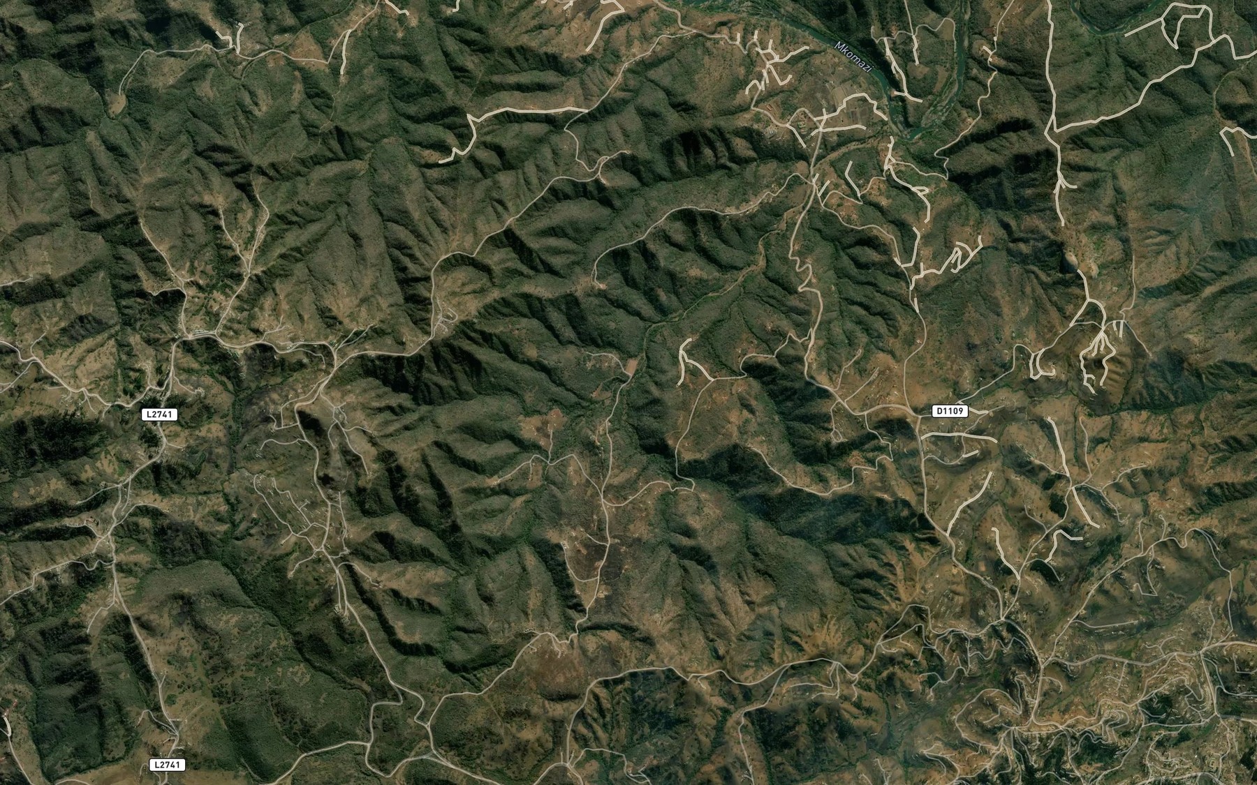 Satellite map of the Mbizana