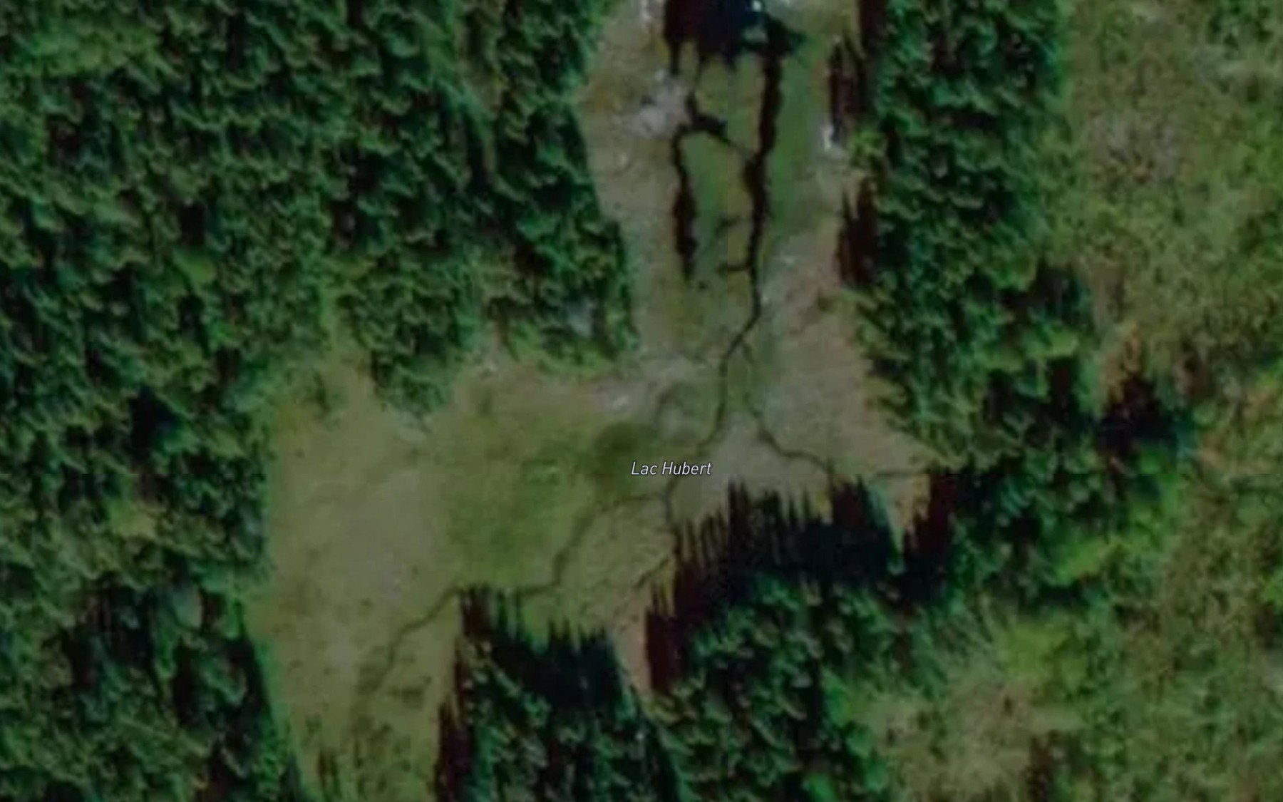 Satellite map of the Lac Hubert