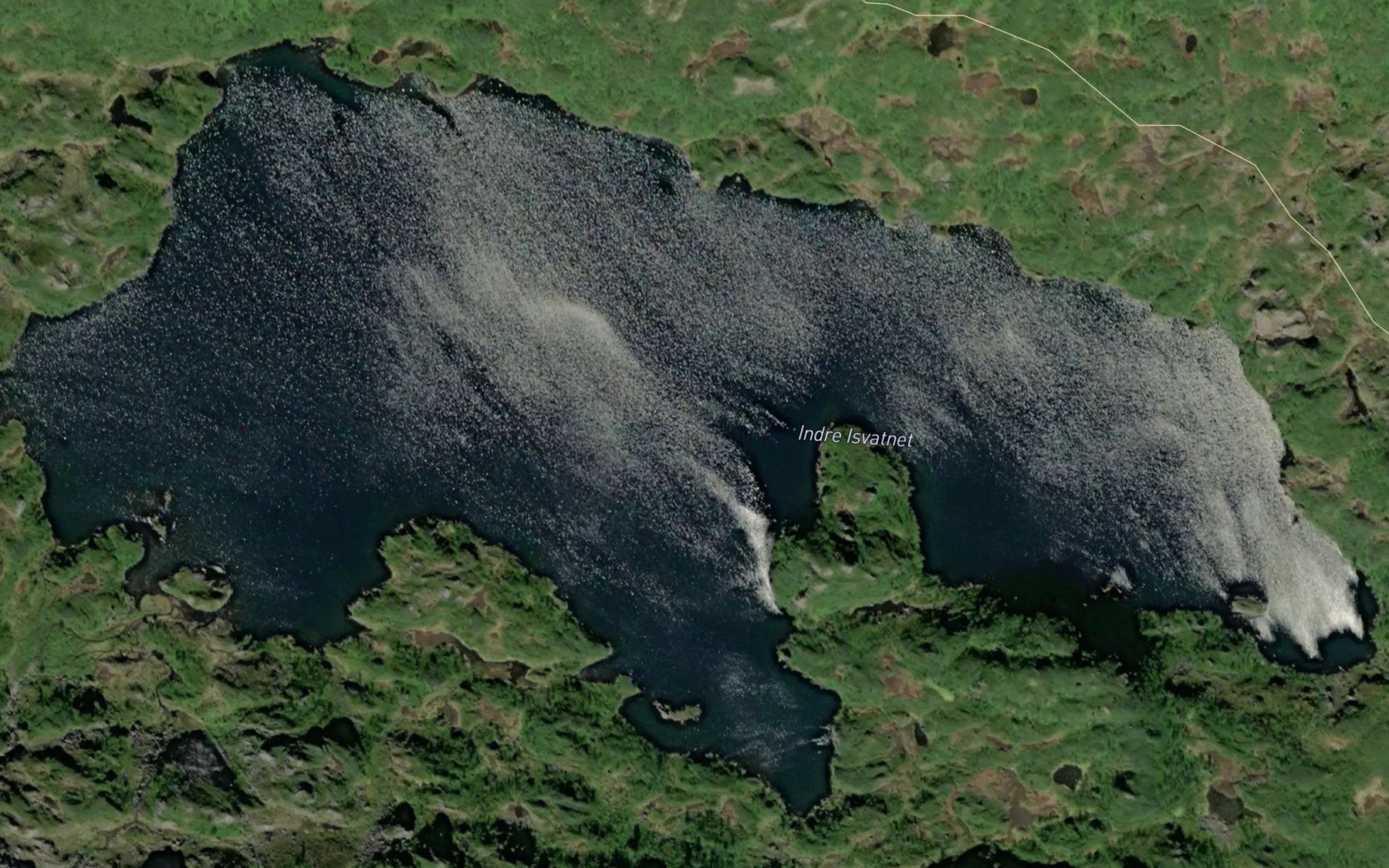 Satellite map of the Indre Isvatnet