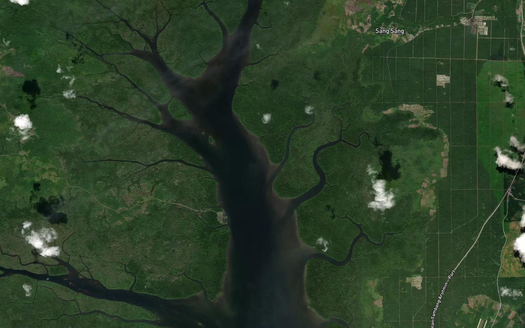 Satellite map of the Sungai Sangsang