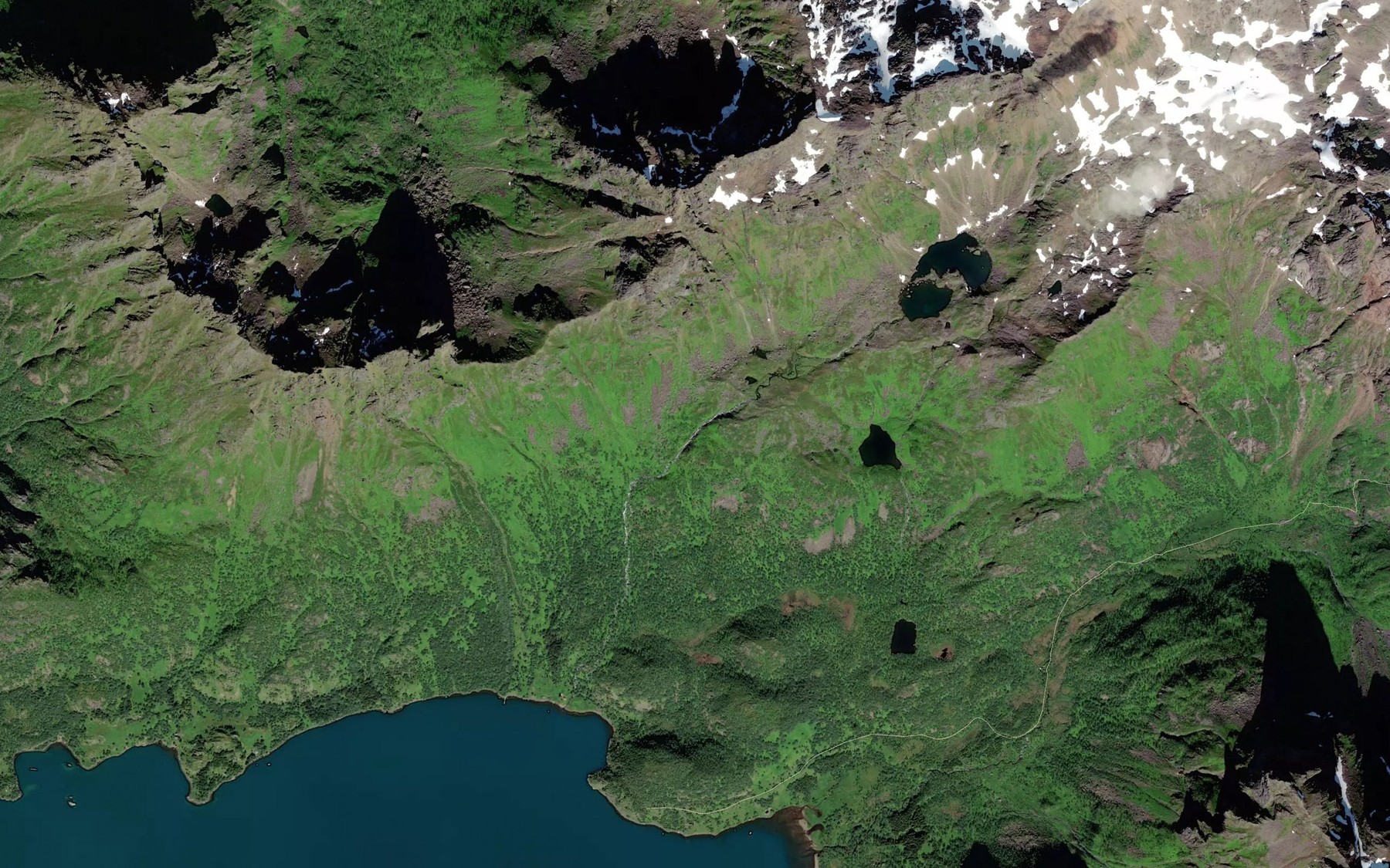 Satellite map of the Aselva