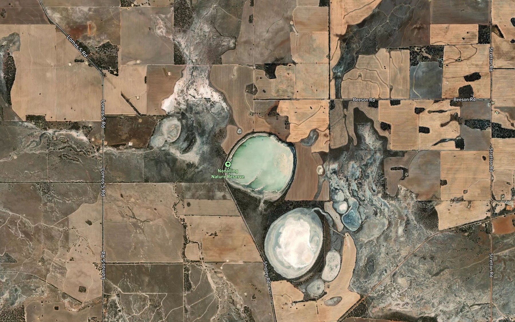 Satellite map of the White Water Lake