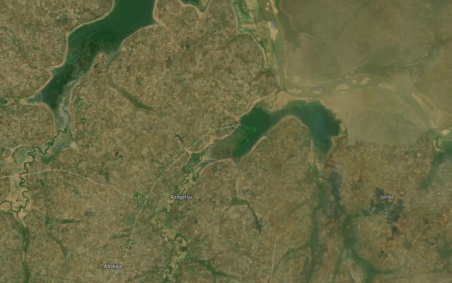 Satellite map of the River Adu