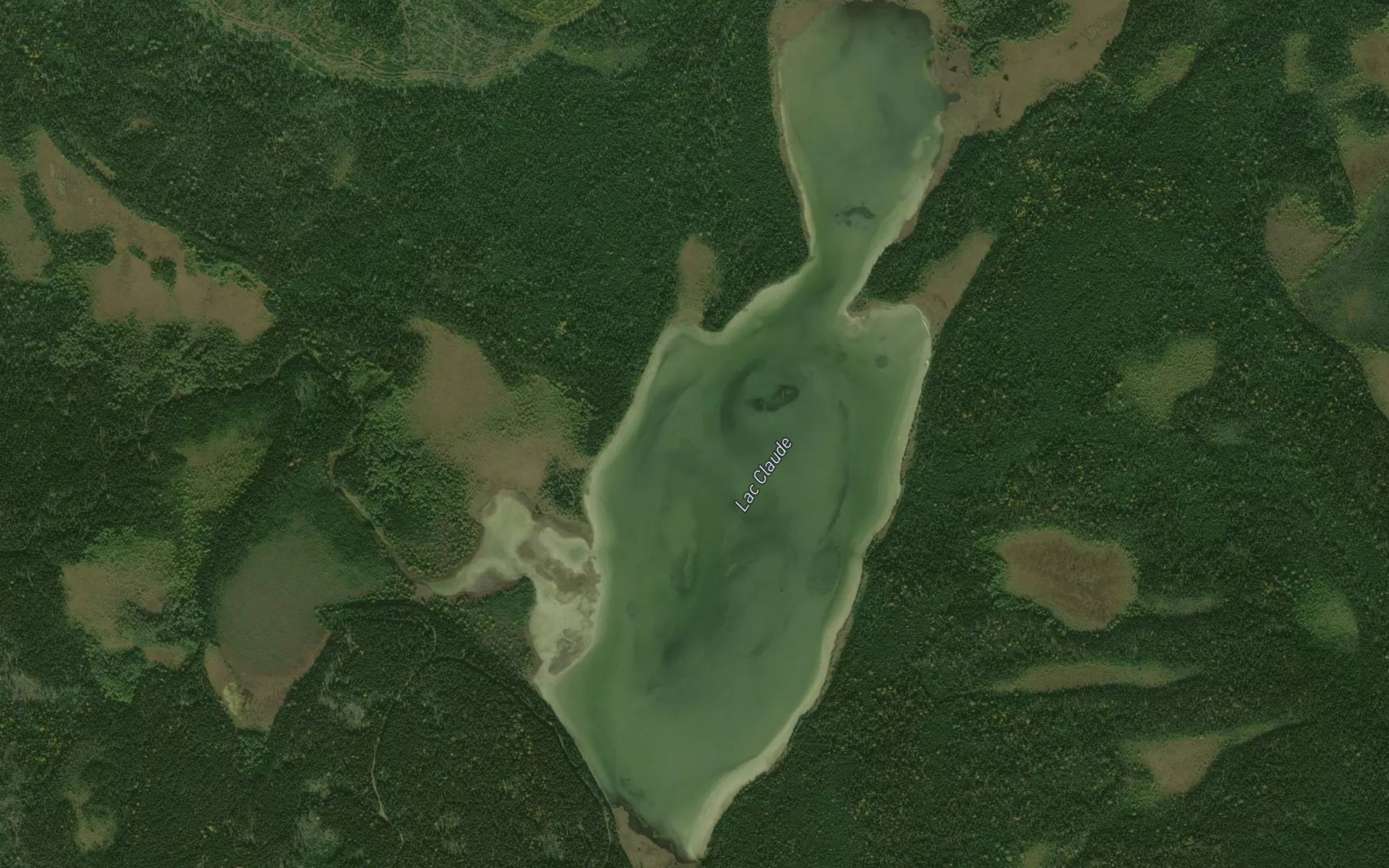 Satellite map of the Lac Claude