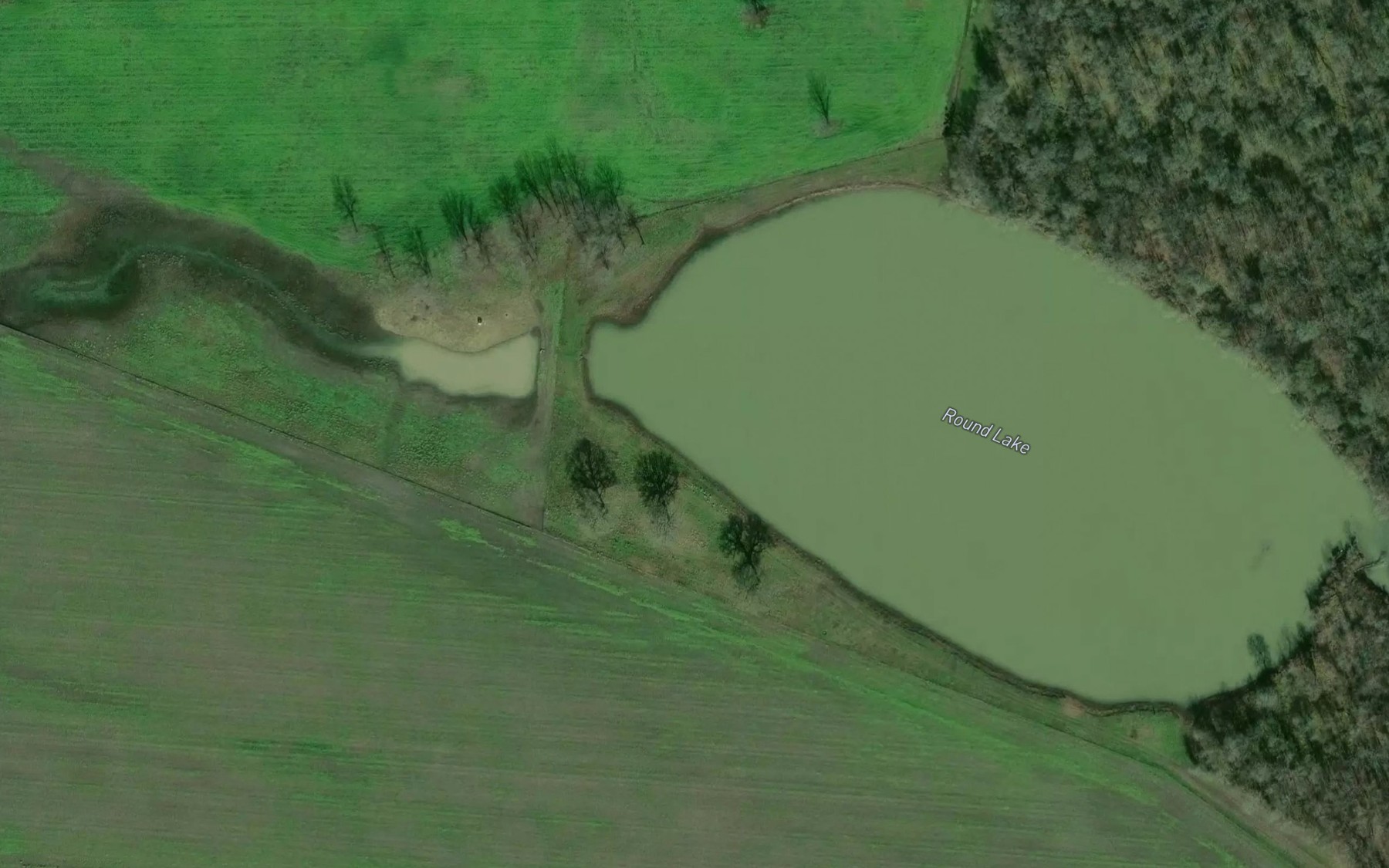 Satellite map of the Round Lake