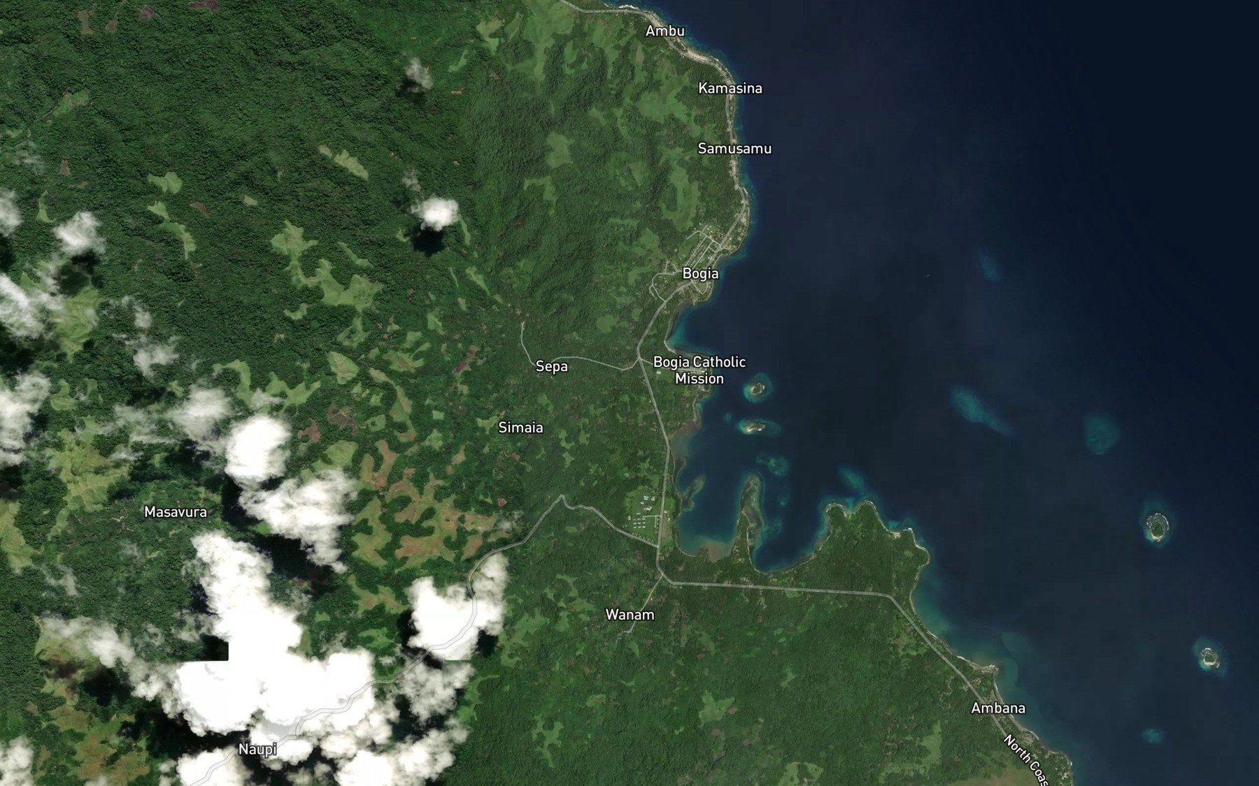 Satellite map of the Ulamba Creek