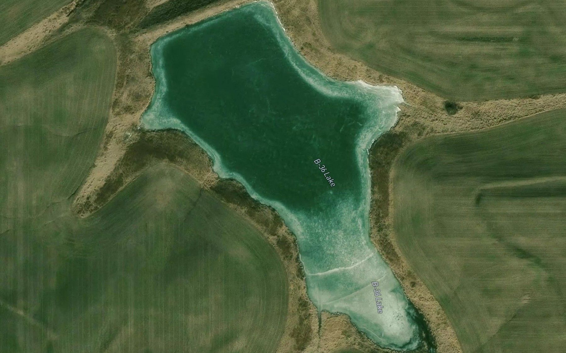 Satellite map of the B-36 Lake