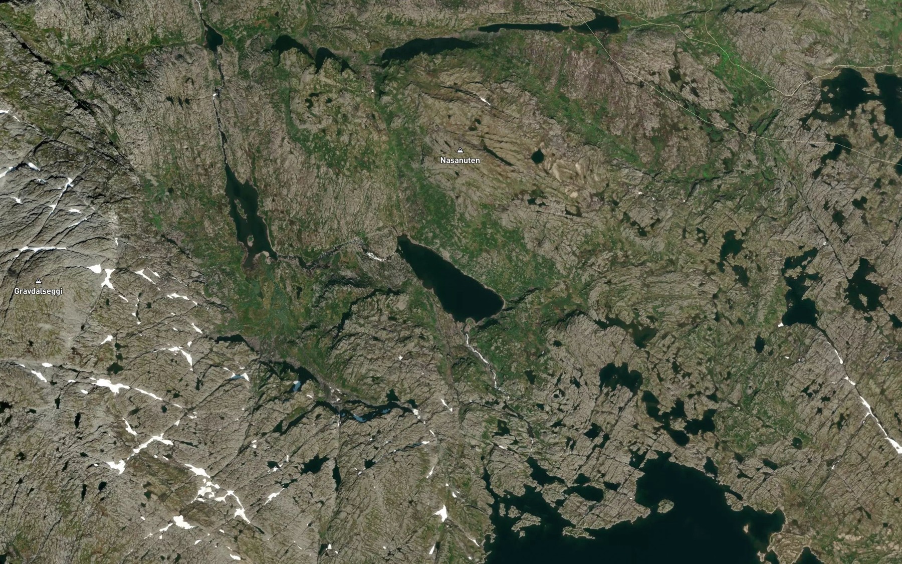 Satellite map of the Nasavatnet