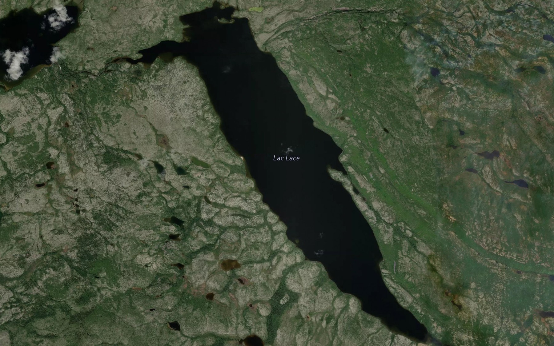 Satellite map of the Lac Lace