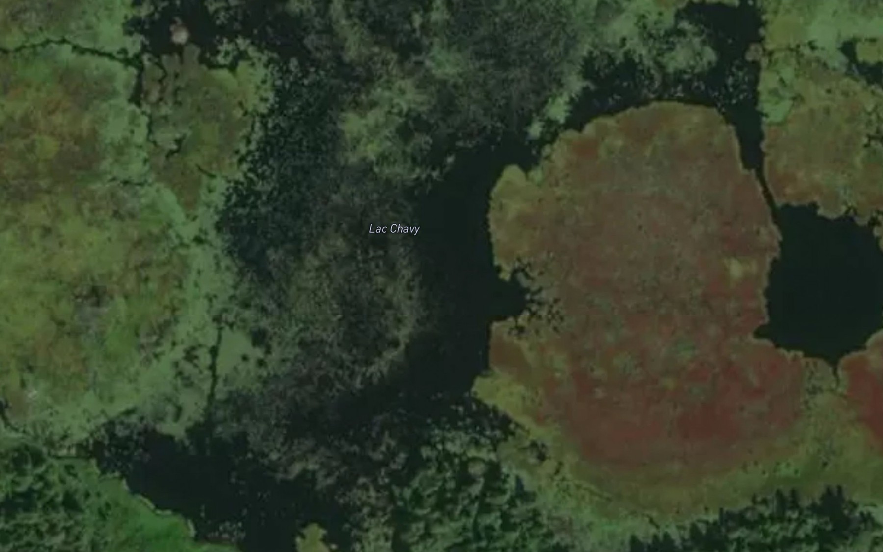 Satellite map of the Lac Chavy
