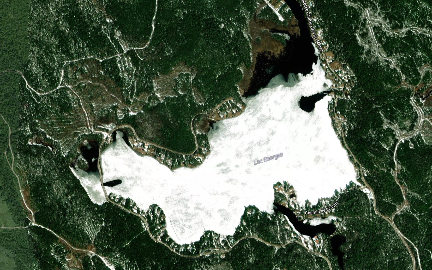 Satellite map of the Lac Georges