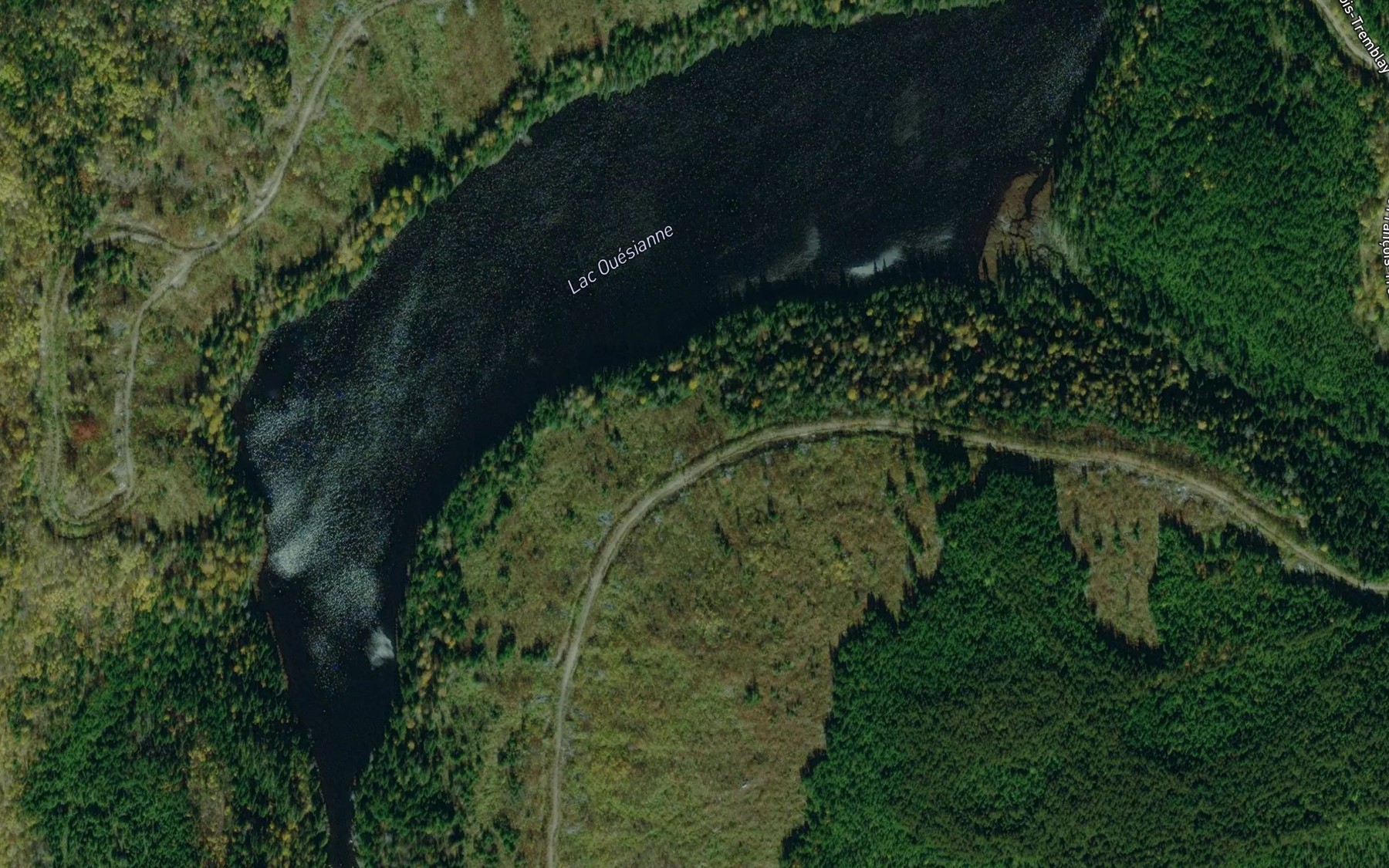 Satellite map of the Lac Ouesianne
