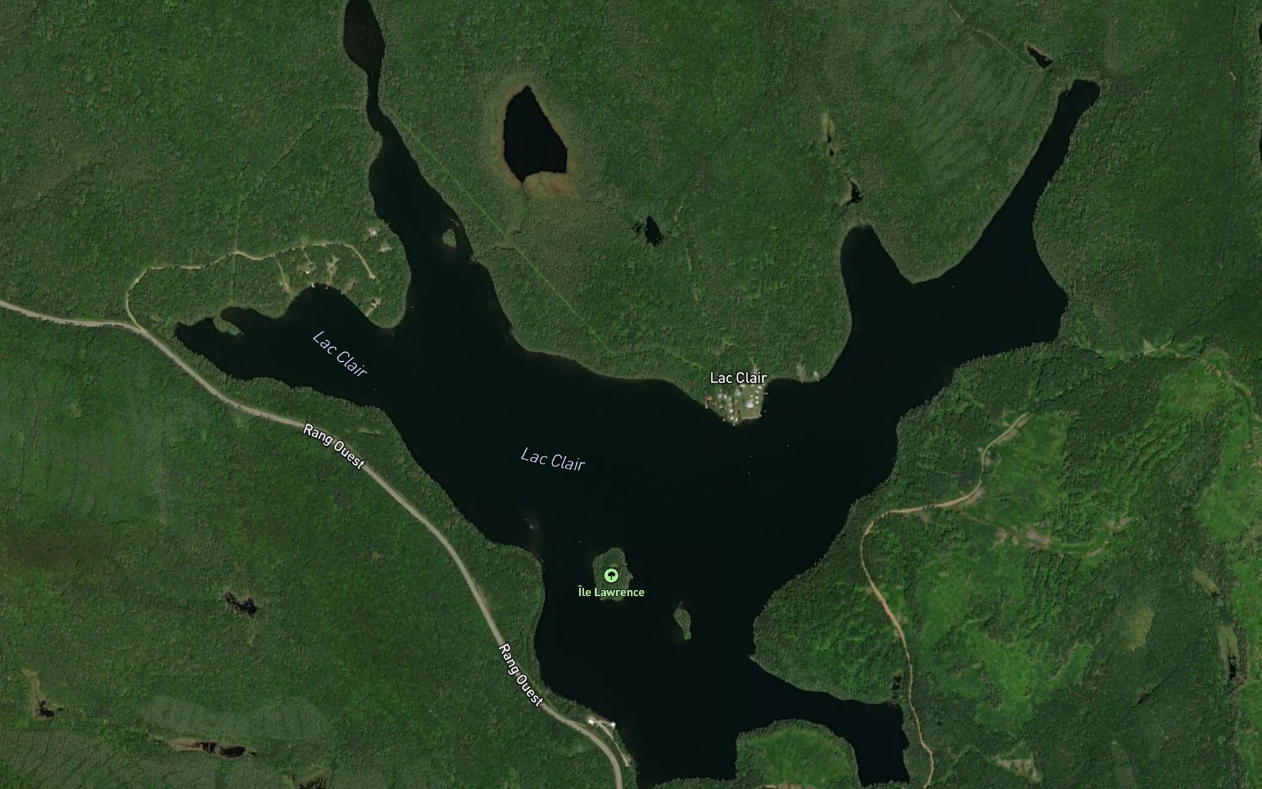 Satellite map of the Lac Clair