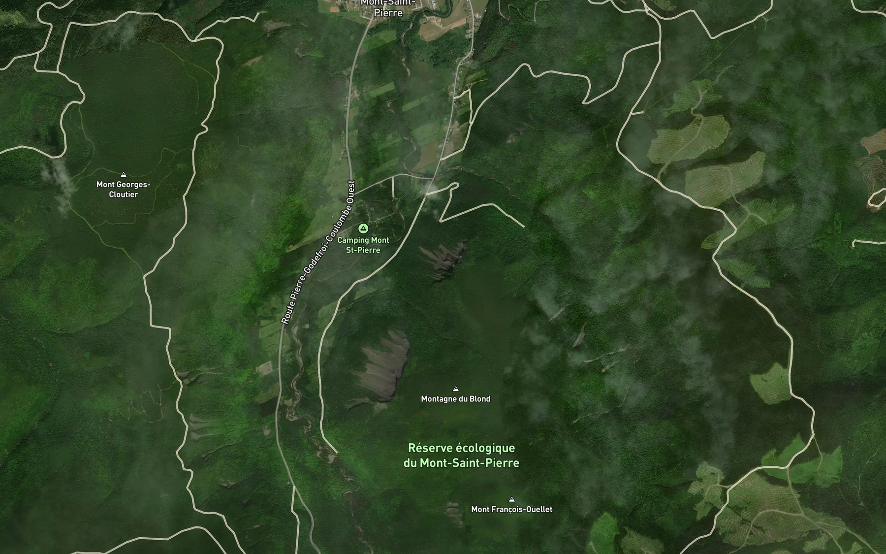 Satellite map of the Coulee a Alphonse