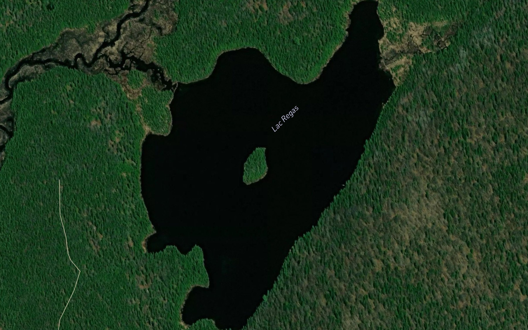 Satellite map of the Lac Regas