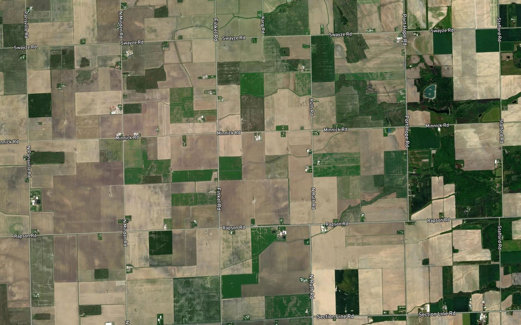 Satellite map of the Schelke Drain