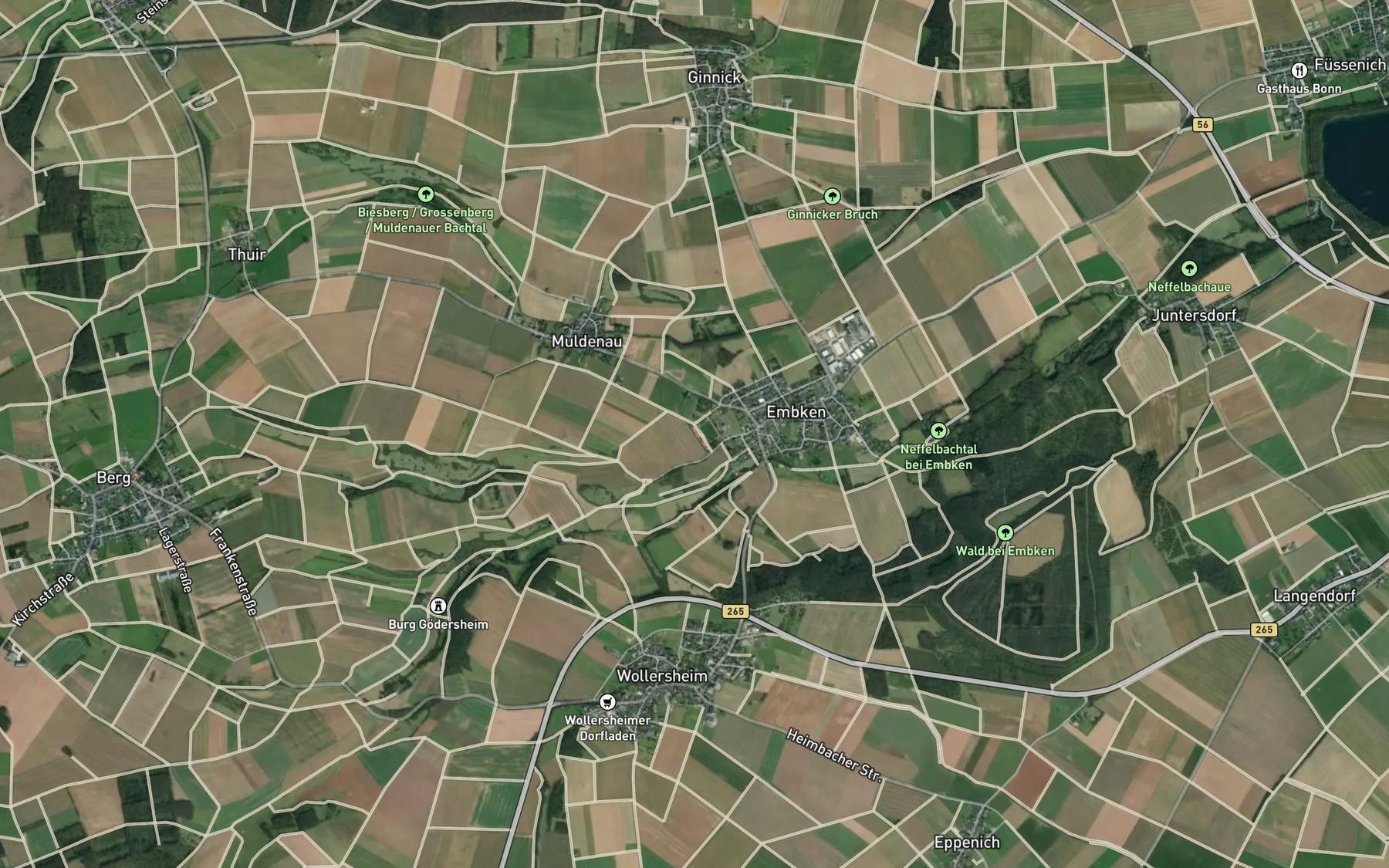 Satellite map of the Oberbach