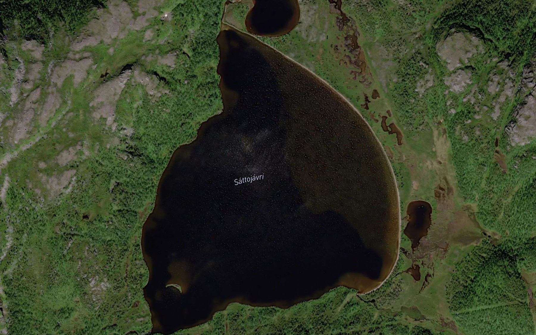 Satellite map of the Sandvatnet