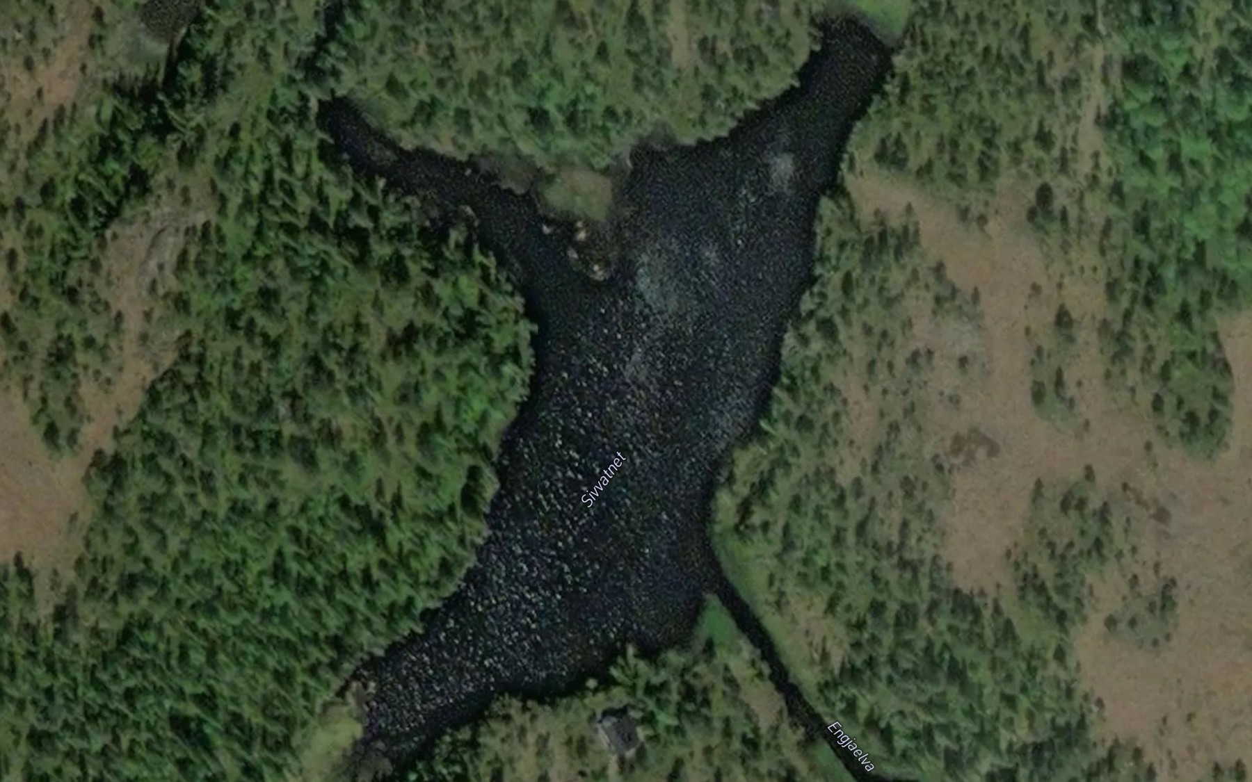 Satellite map of the Sevvatnet