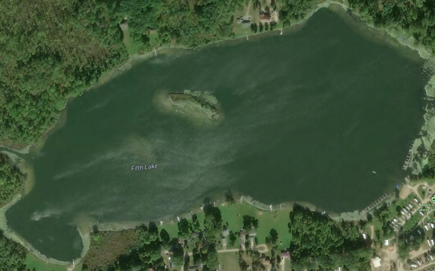 Satellite map of the Fifth Lake