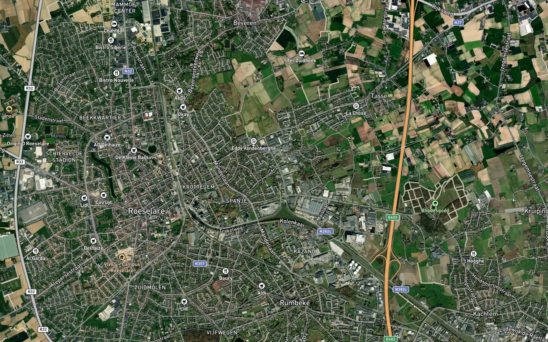 Satellite map of the Krombeek
