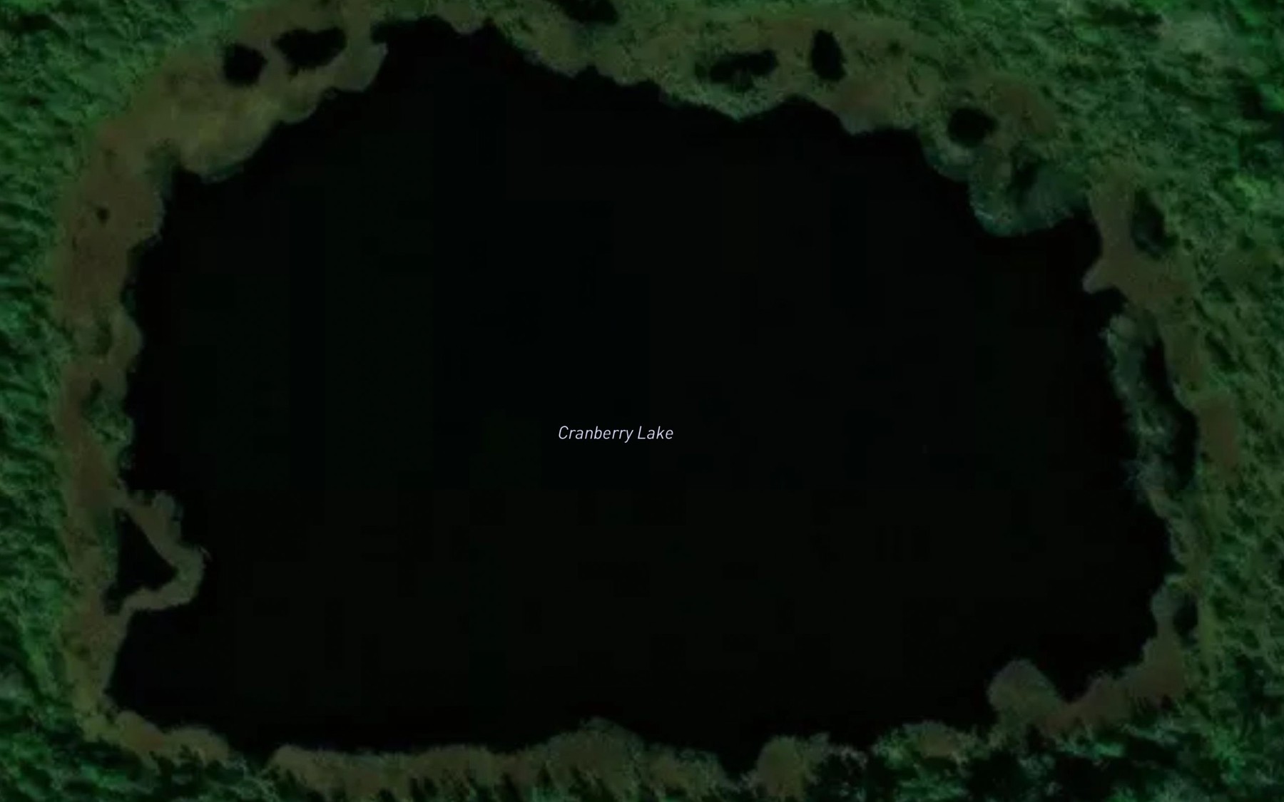 Satellite map of the Cranberry Lake