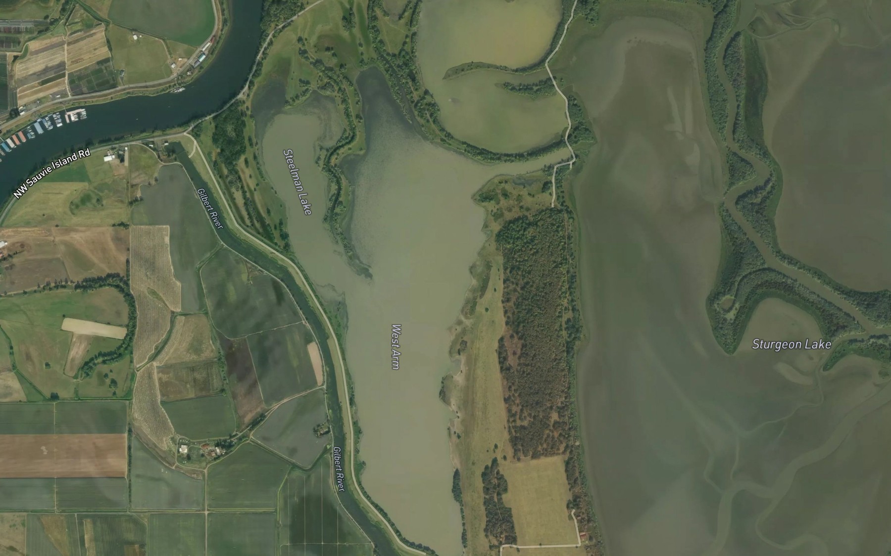 Satellite map of the West Arm