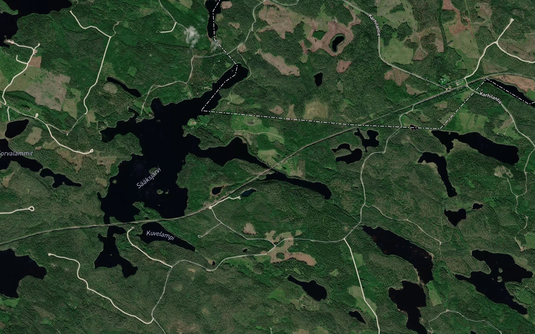 Satellite map of the Lylysalmi
