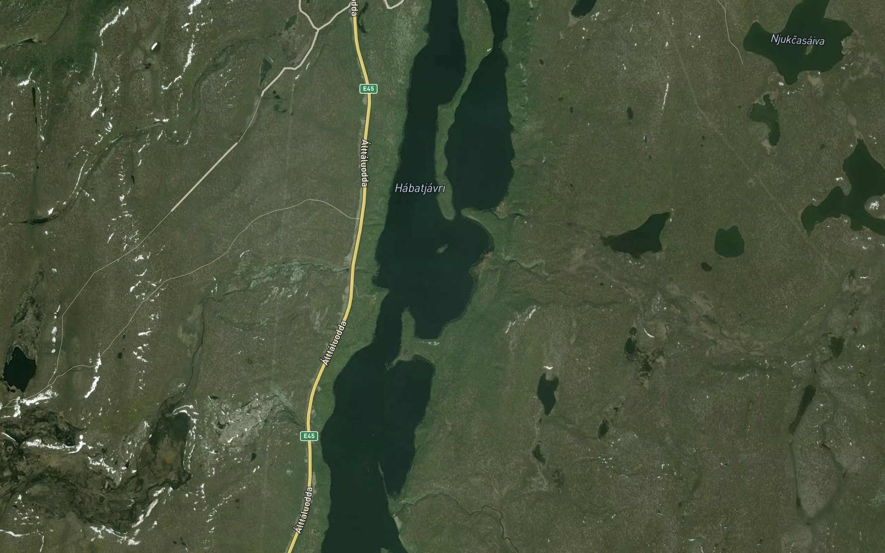 Satellite map of the Habatjavri