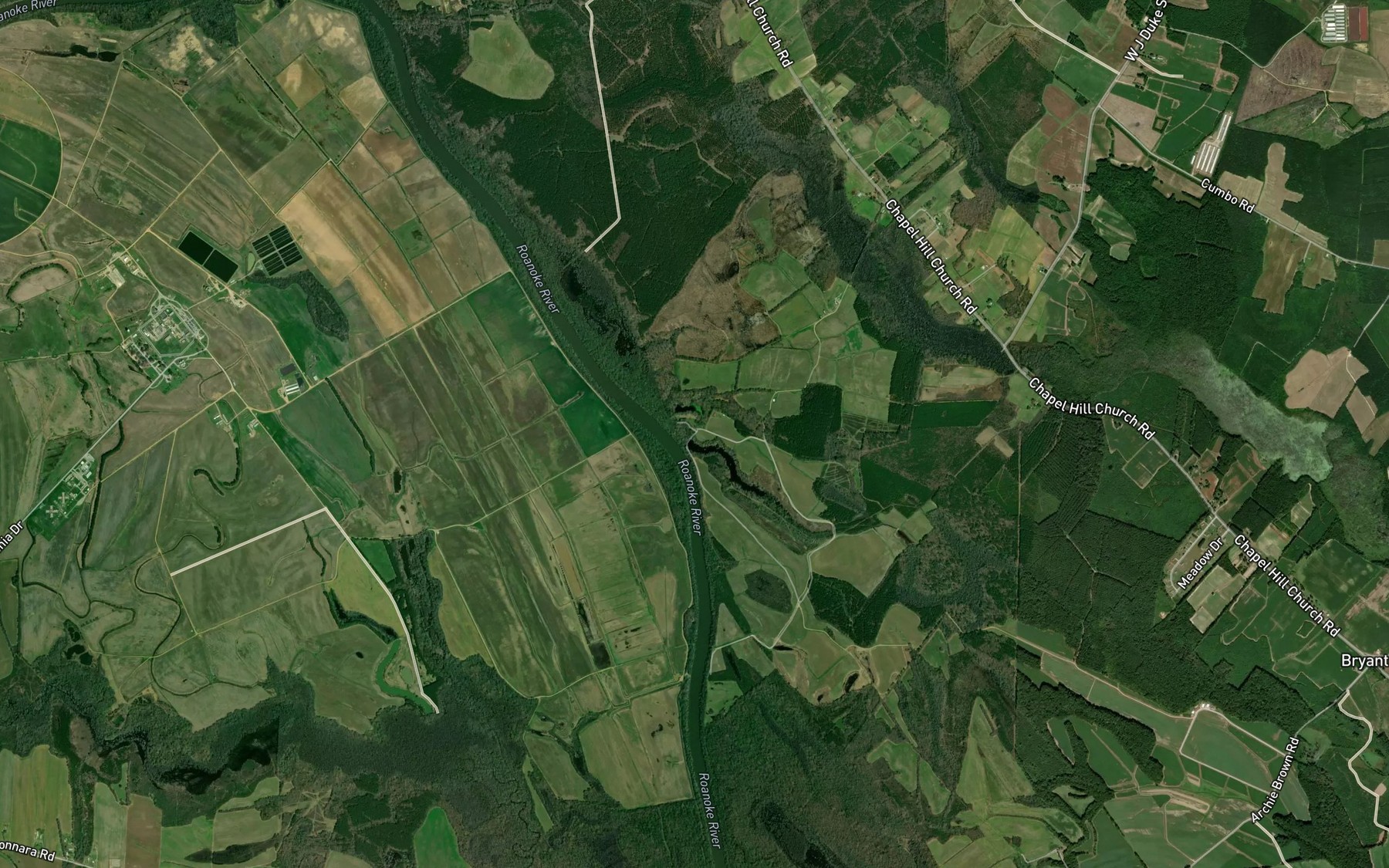 Satellite map of the Morris Pond