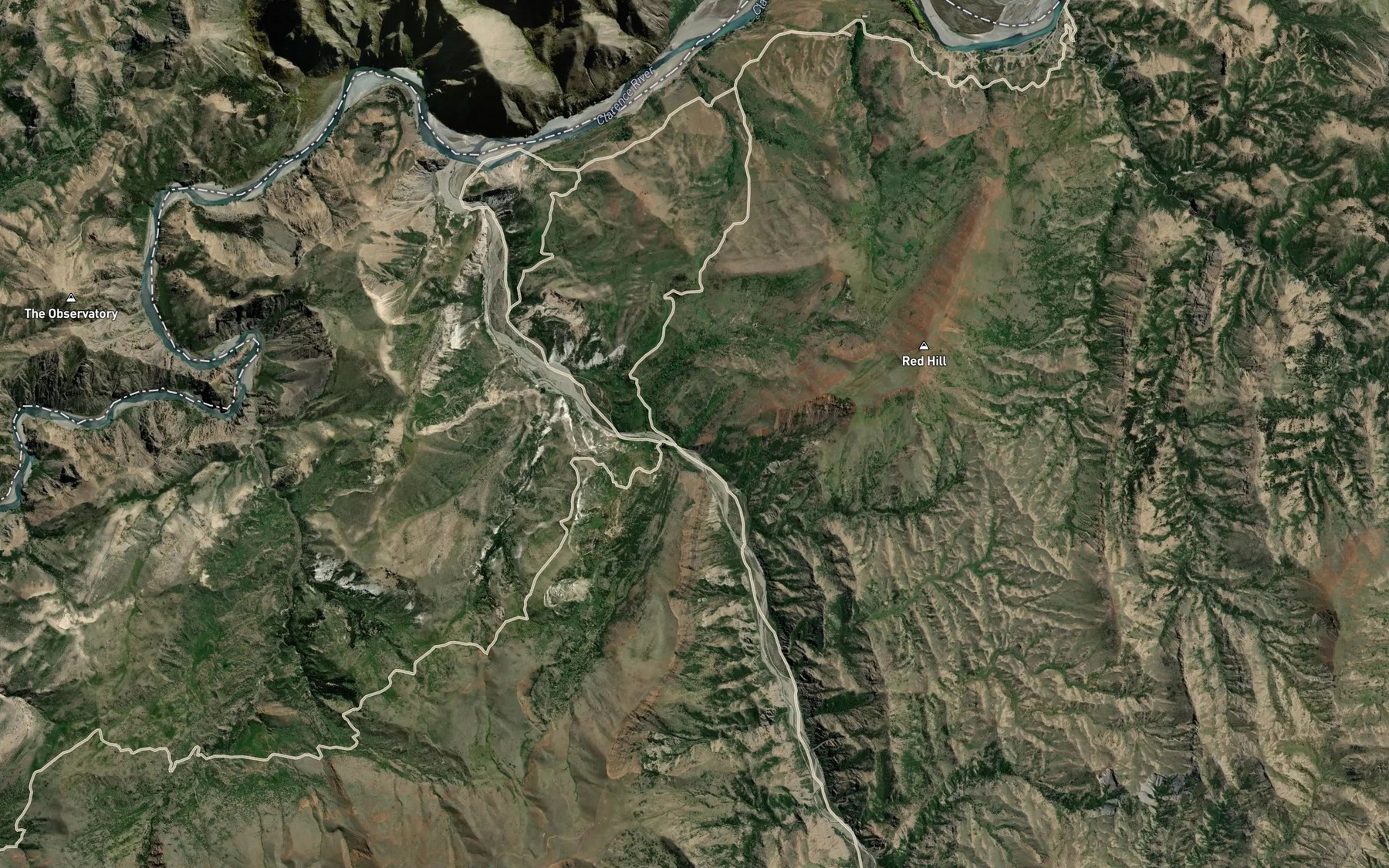 Satellite map of the Seymour or Herring Stream