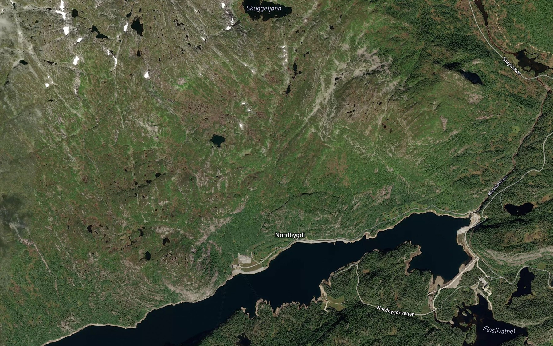 Satellite map of the Kvernbekken