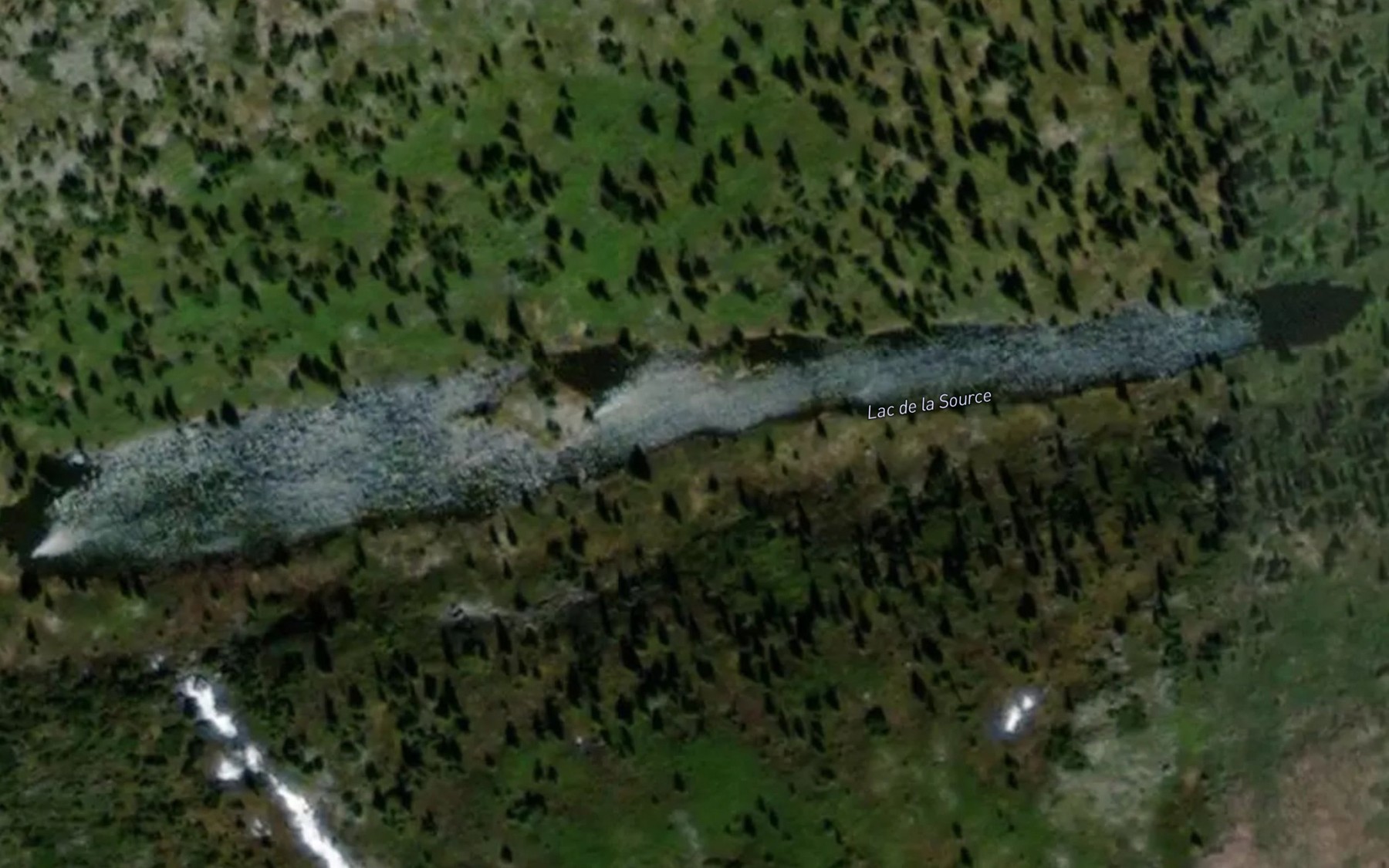 Satellite map of the Lac de laSource