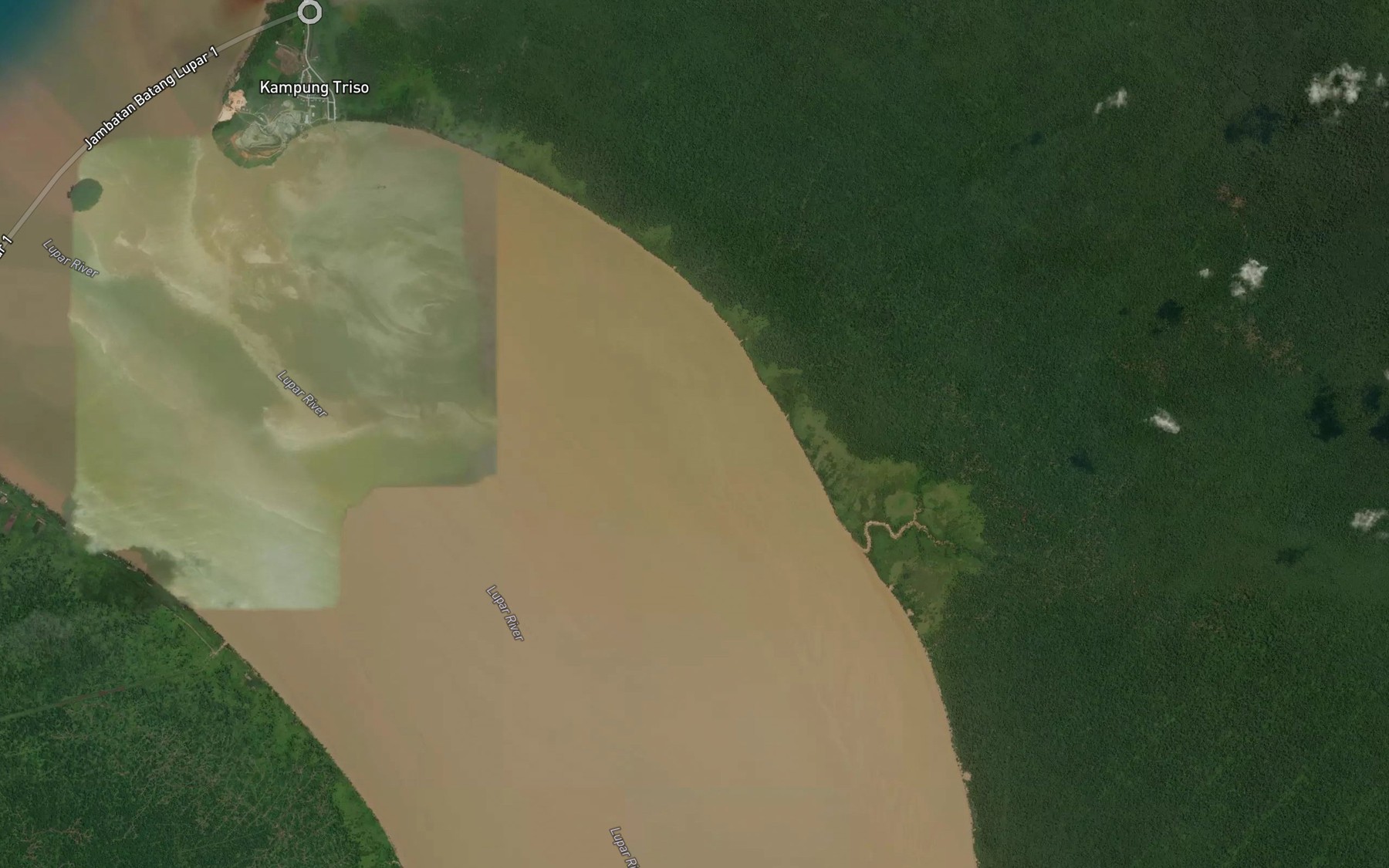 Satellite map of the Sungai Senang Kechil